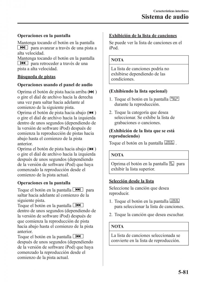 Mazda CX 5 manual del propietario / page 416