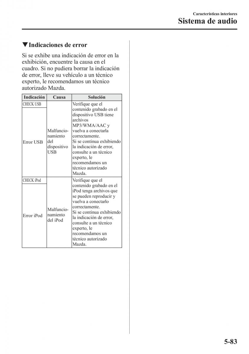 Mazda CX 5 manual del propietario / page 418