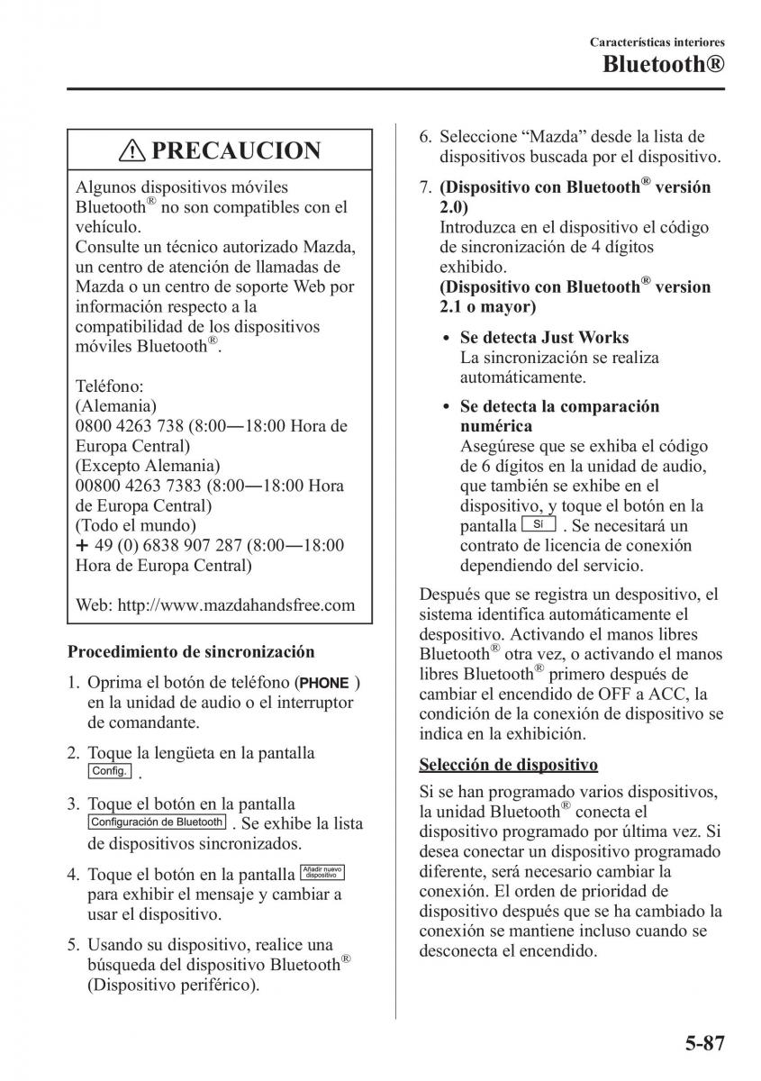 Mazda CX 5 manual del propietario / page 422