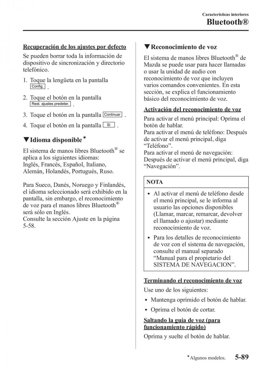 Mazda CX 5 manual del propietario / page 424