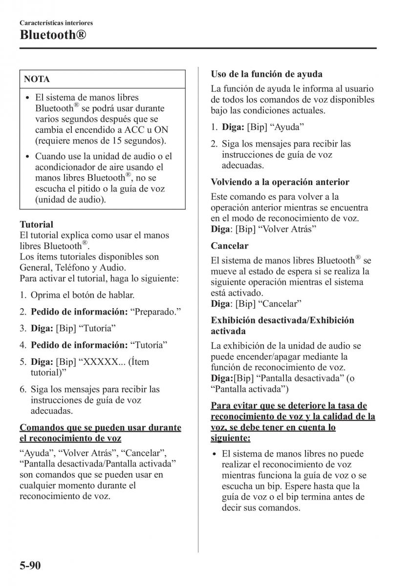 Mazda CX 5 manual del propietario / page 425