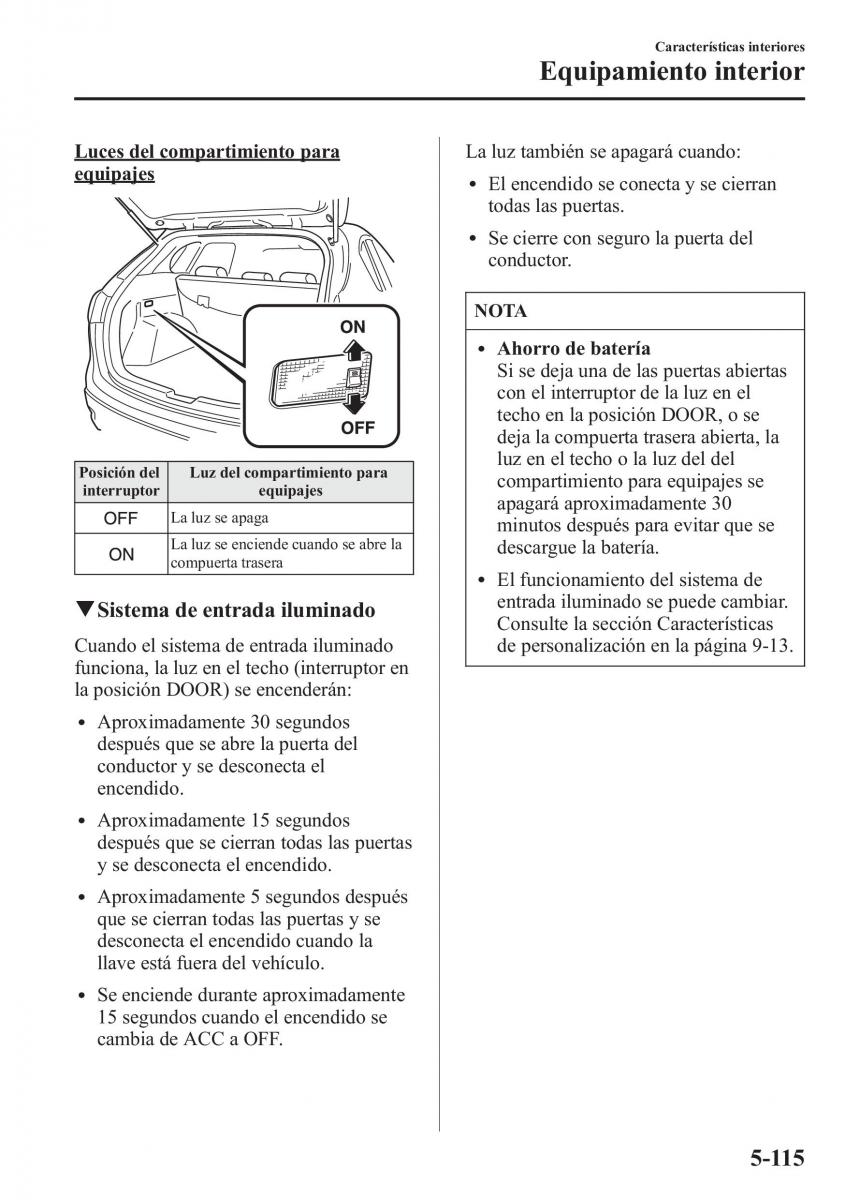 Mazda CX 5 manual del propietario / page 450