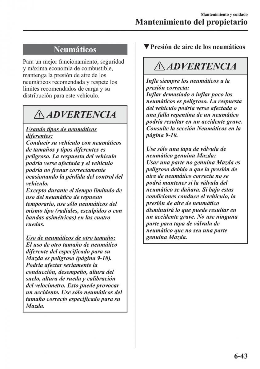 Mazda CX 5 manual del propietario / page 502