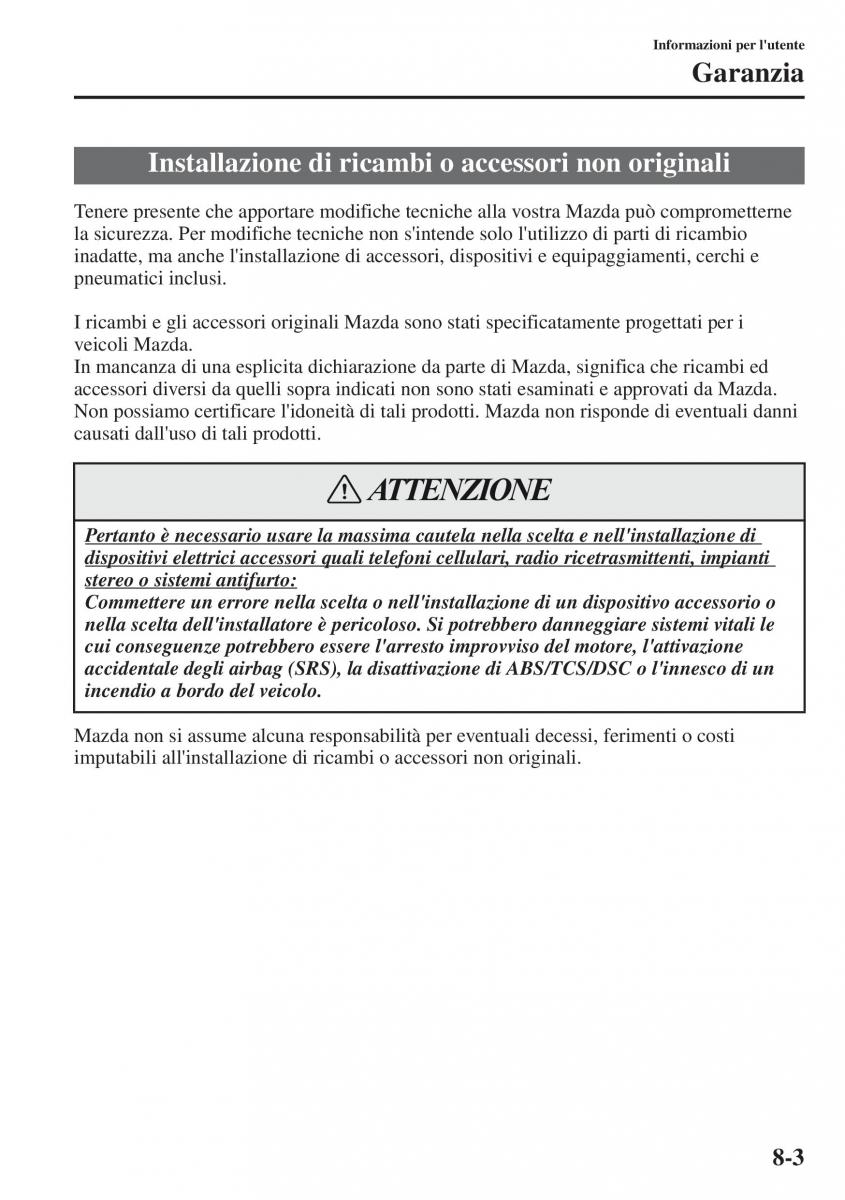 Mazda CX 5 manuale del proprietario / page 550