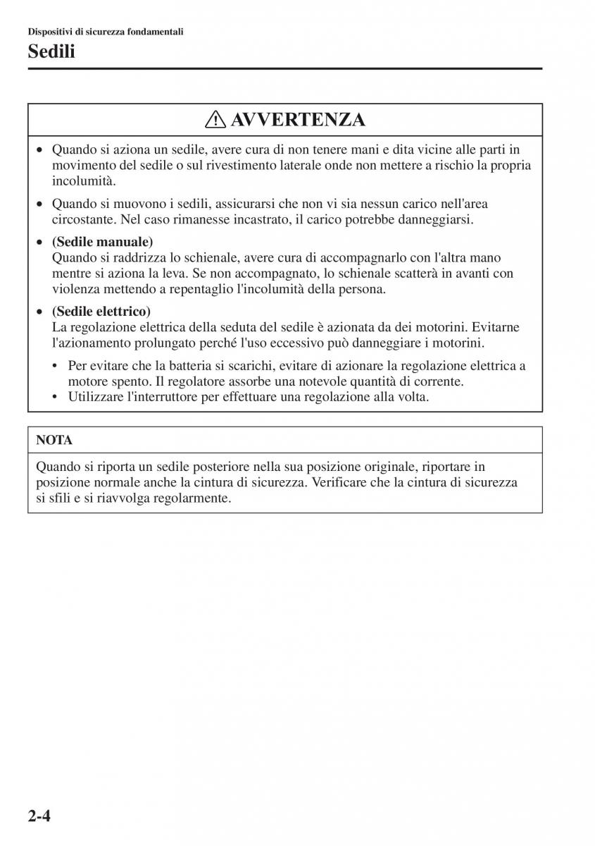 Mazda CX 5 manuale del proprietario / page 19