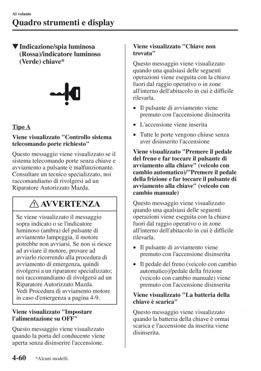 Mazda CX 5 manuale del proprietario / page 197