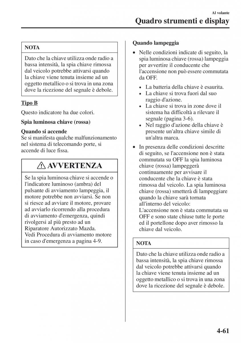 Mazda CX 5 manuale del proprietario / page 198