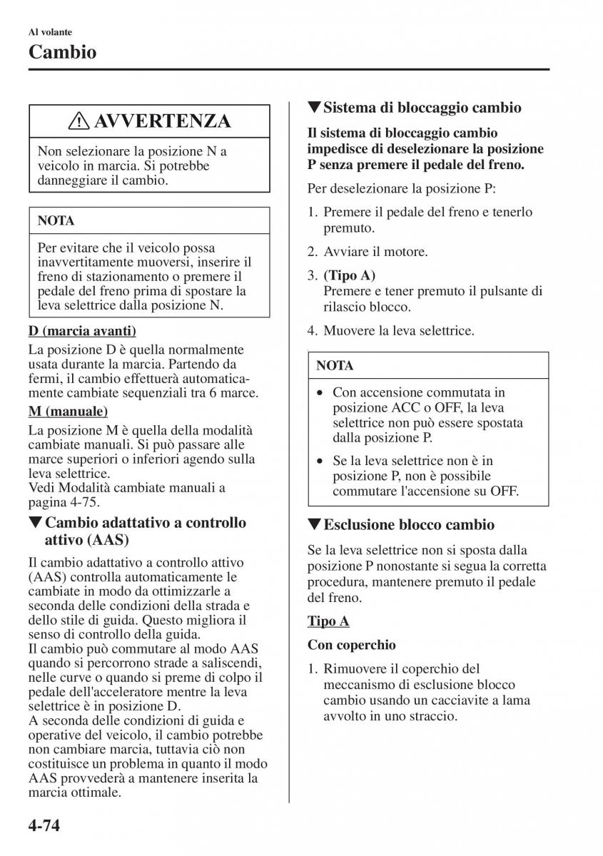 Mazda CX 5 manuale del proprietario / page 211