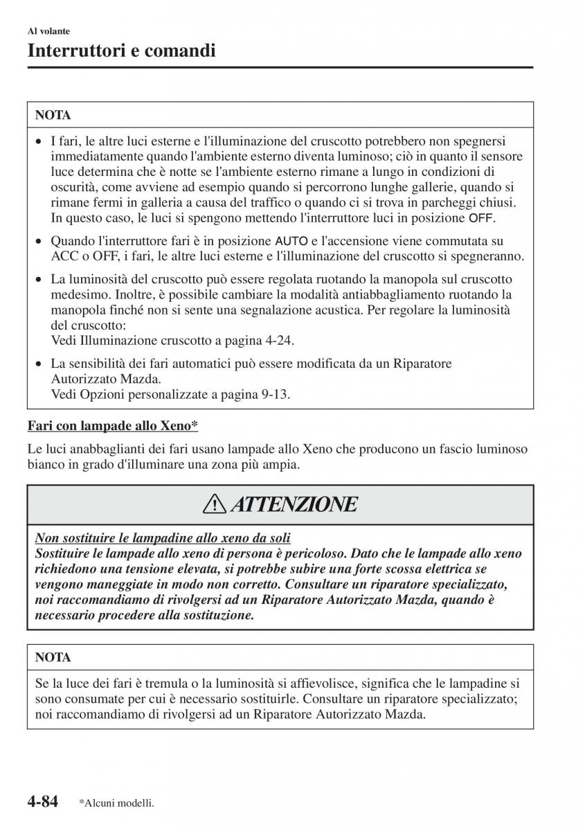 Mazda CX 5 manuale del proprietario / page 221