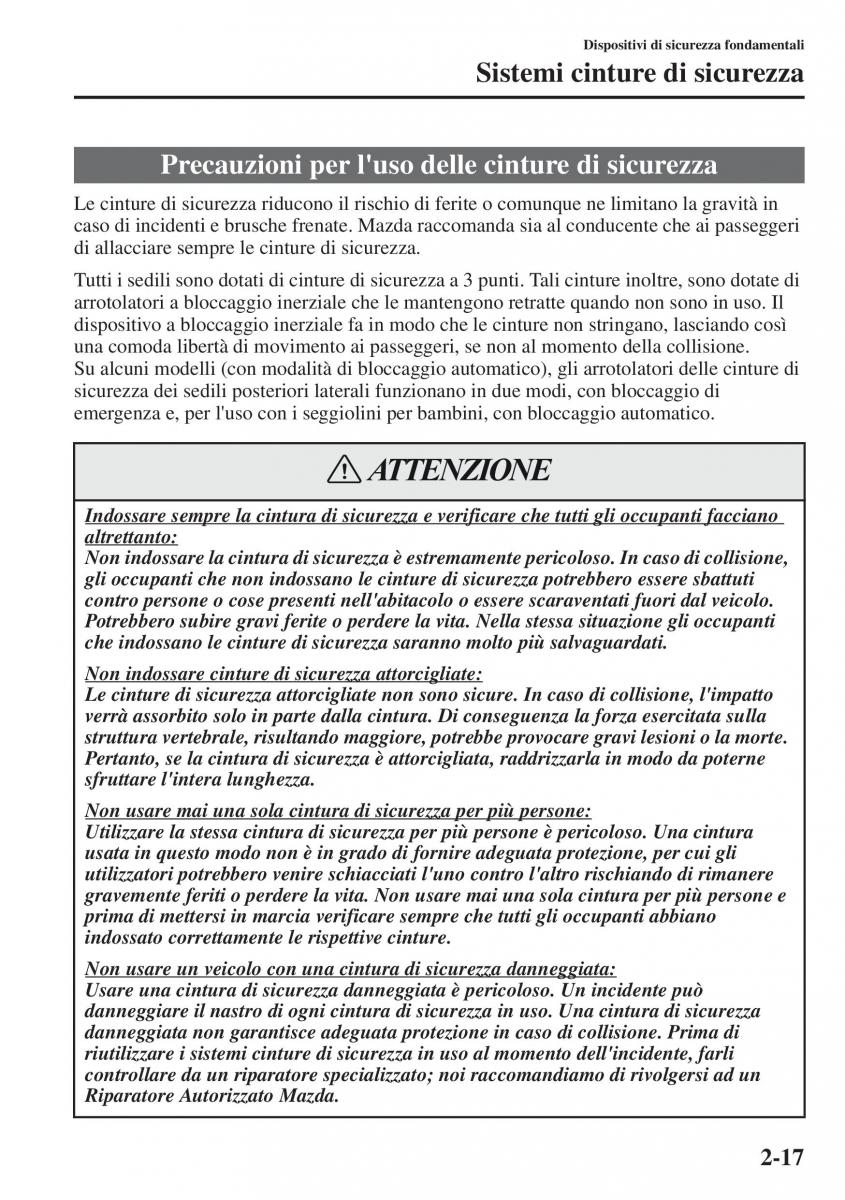 Mazda CX 5 manuale del proprietario / page 32