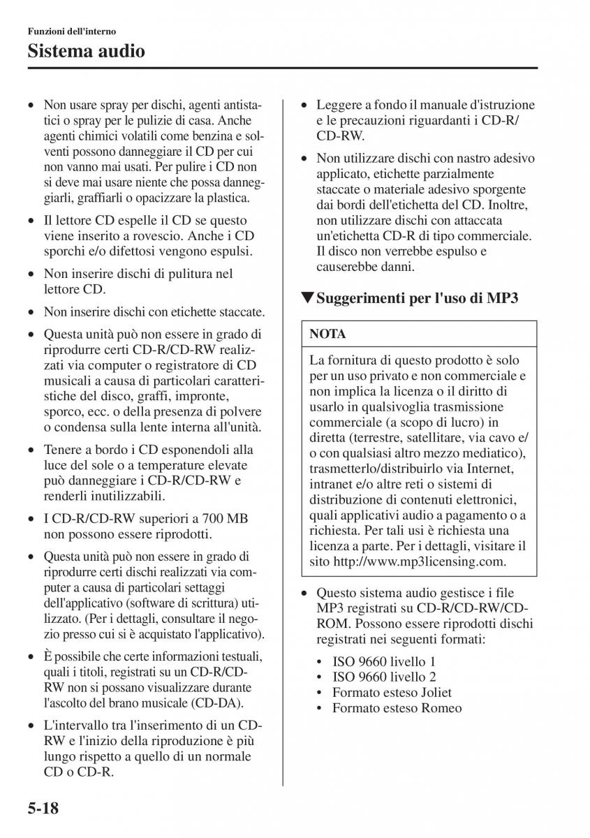 Mazda CX 5 manuale del proprietario / page 325