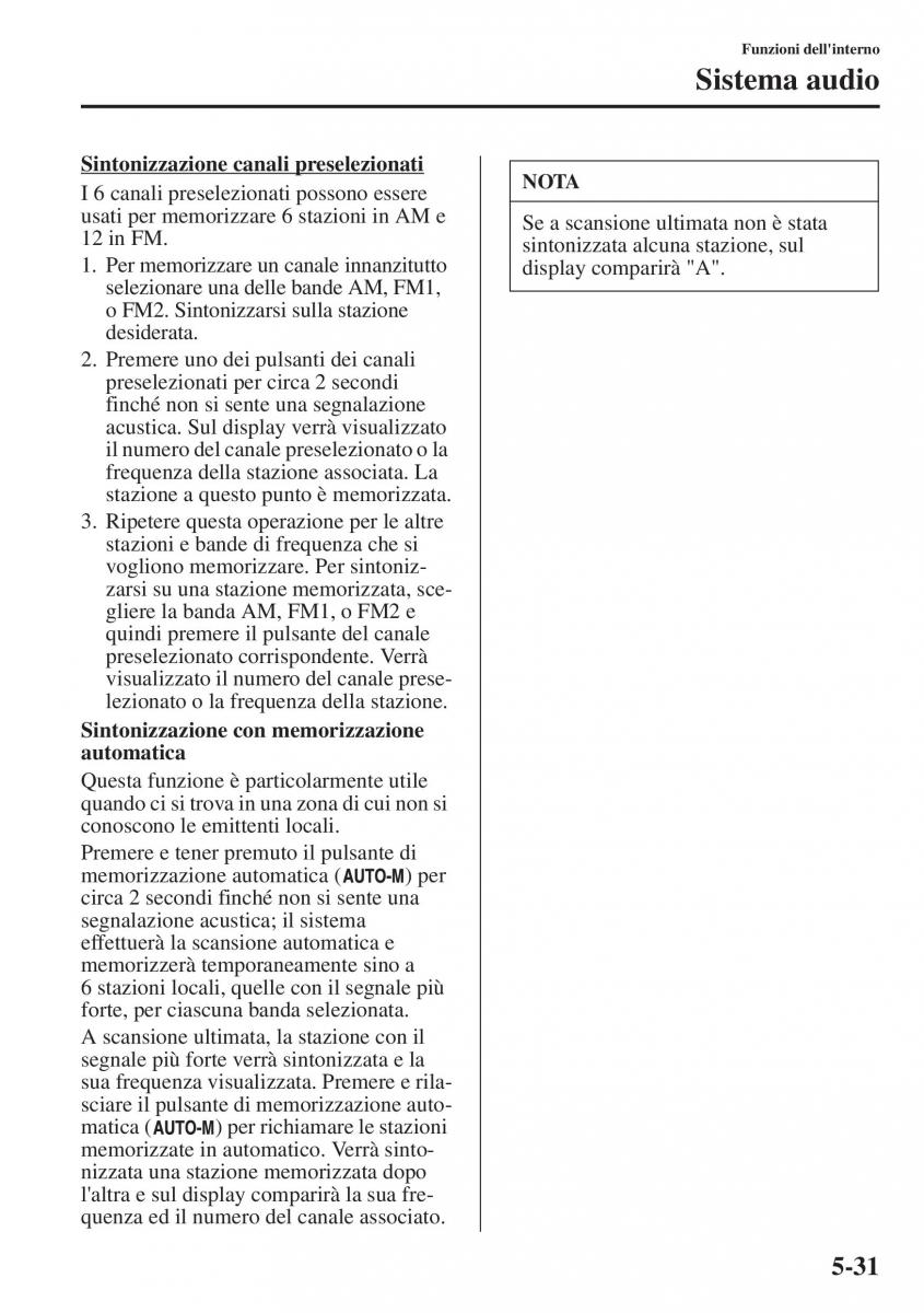 Mazda CX 5 manuale del proprietario / page 338