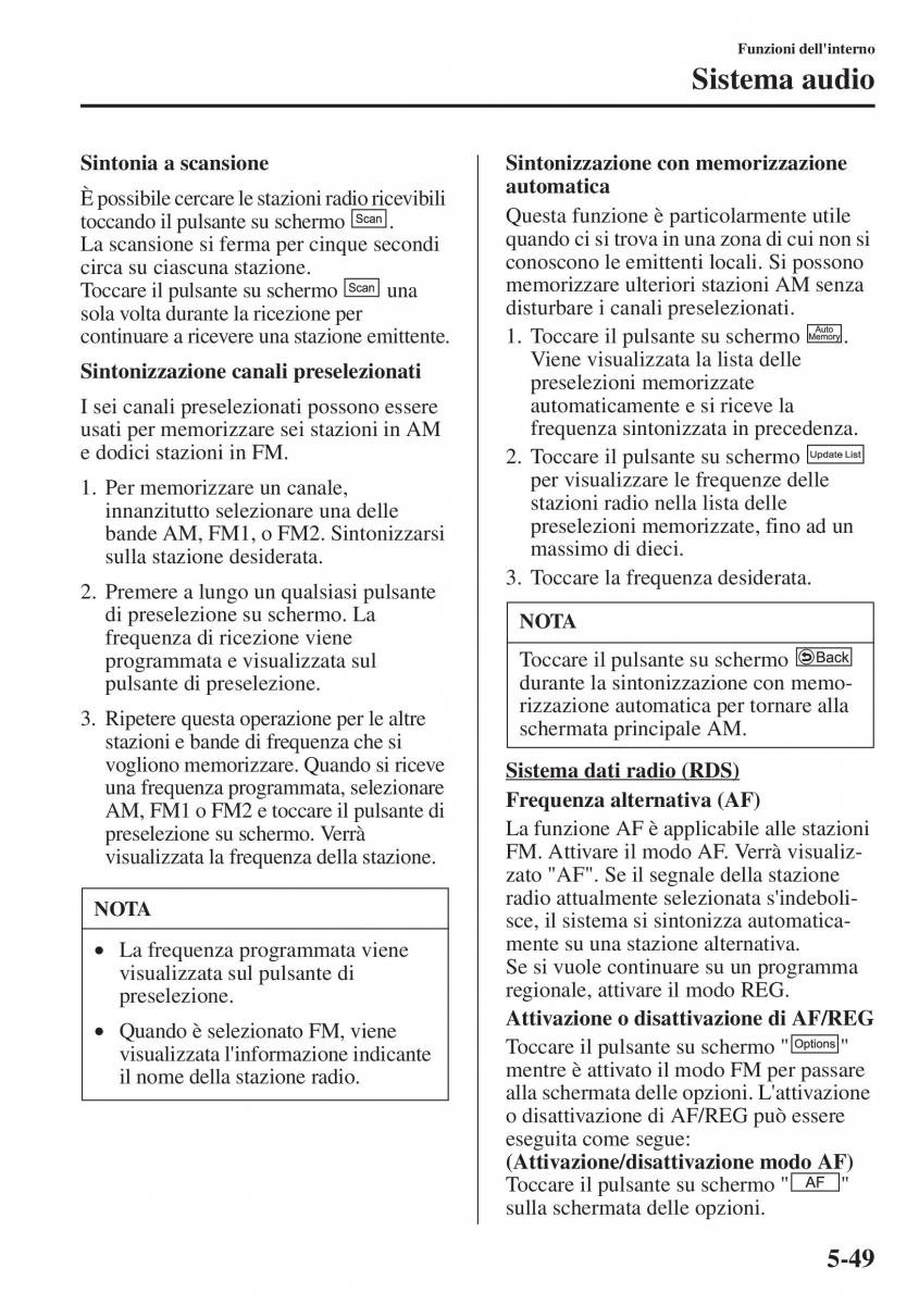 Mazda CX 5 manuale del proprietario / page 356