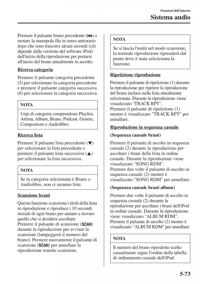 Mazda CX 5 manuale del proprietario / page 380