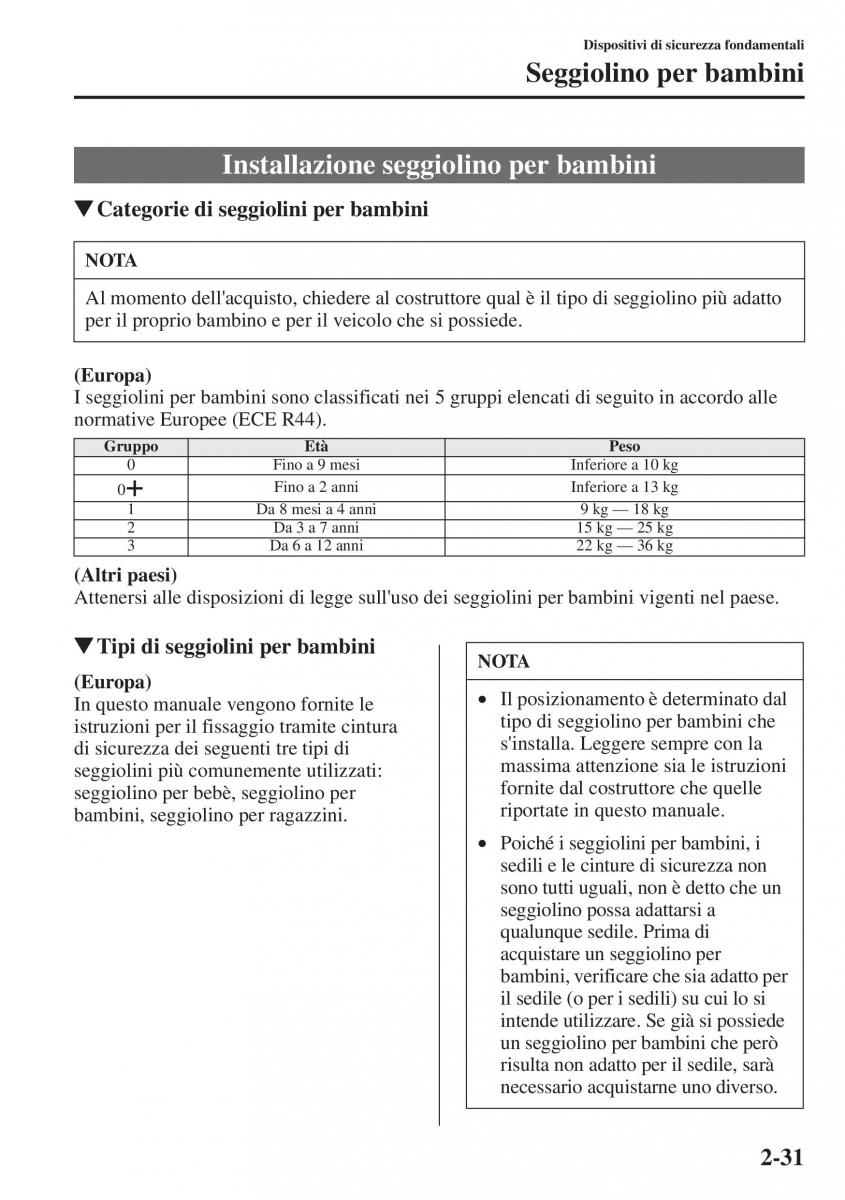 Mazda CX 5 manuale del proprietario / page 46