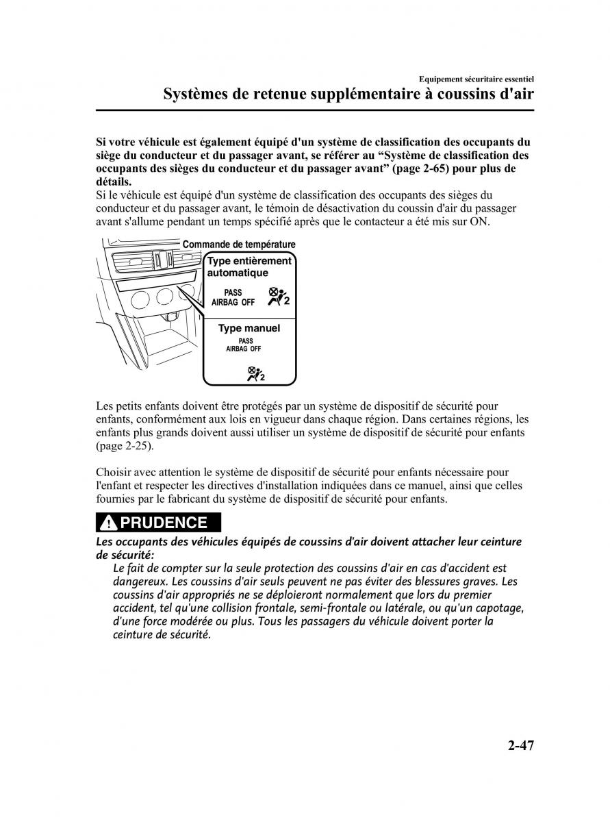 Mazda CX 5 manuel du proprietaire / page 59