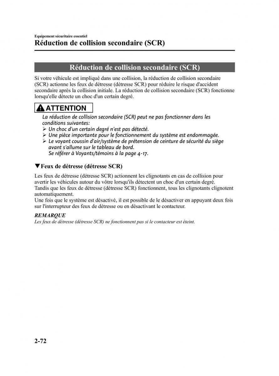 Mazda CX 5 manuel du proprietaire / page 84