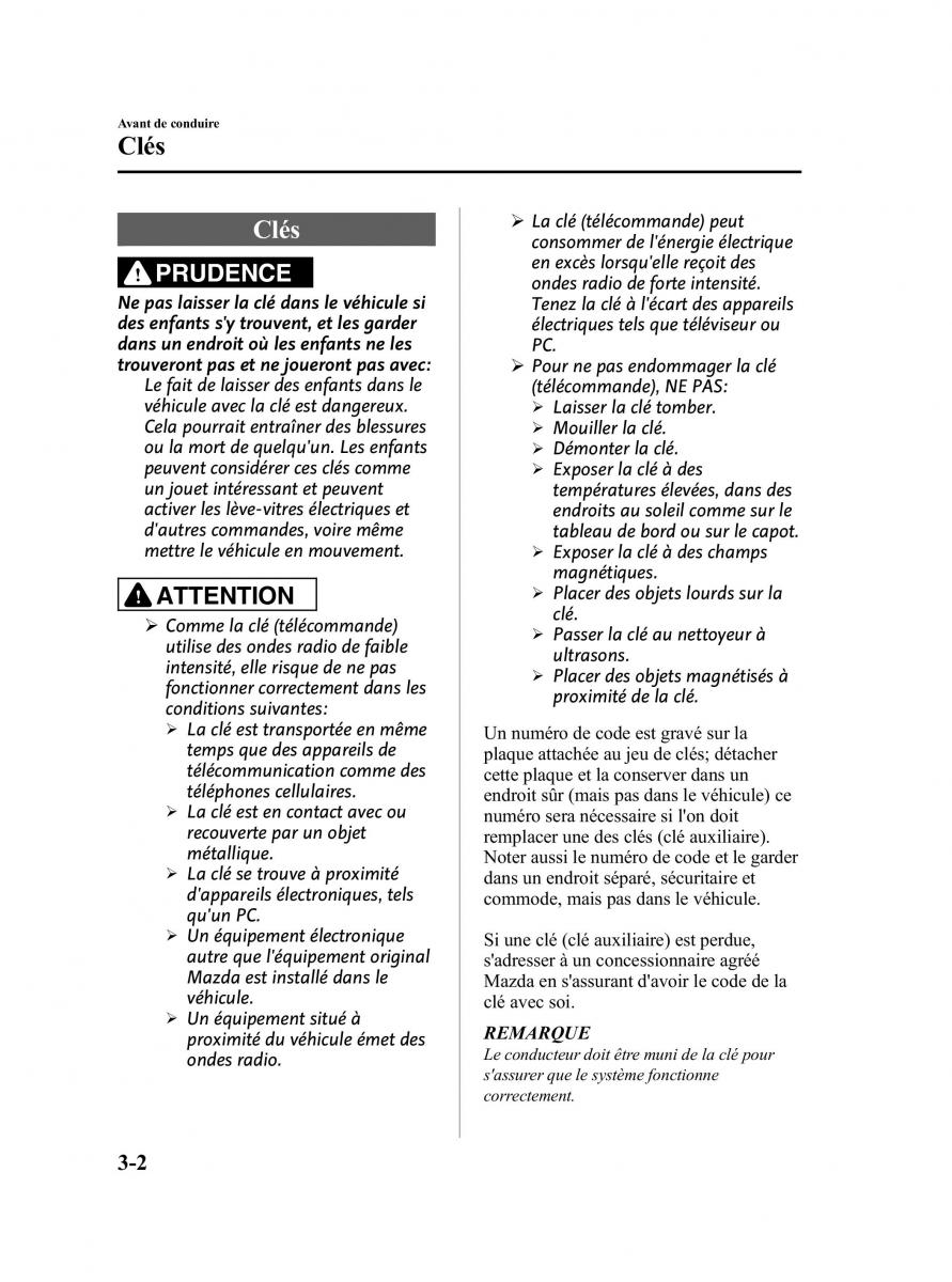 Mazda CX 5 manuel du proprietaire / page 86