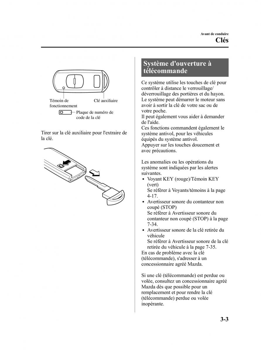 Mazda CX 5 manuel du proprietaire / page 87