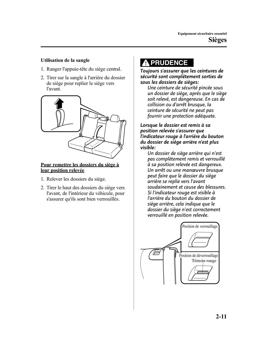 Mazda CX 5 manuel du proprietaire / page 23