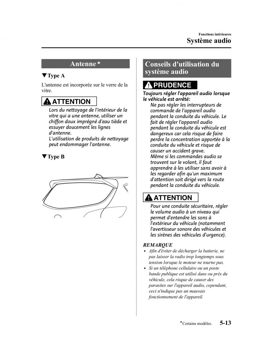 Mazda CX 5 manuel du proprietaire / page 255