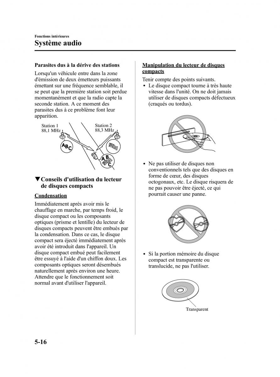 Mazda CX 5 manuel du proprietaire / page 258