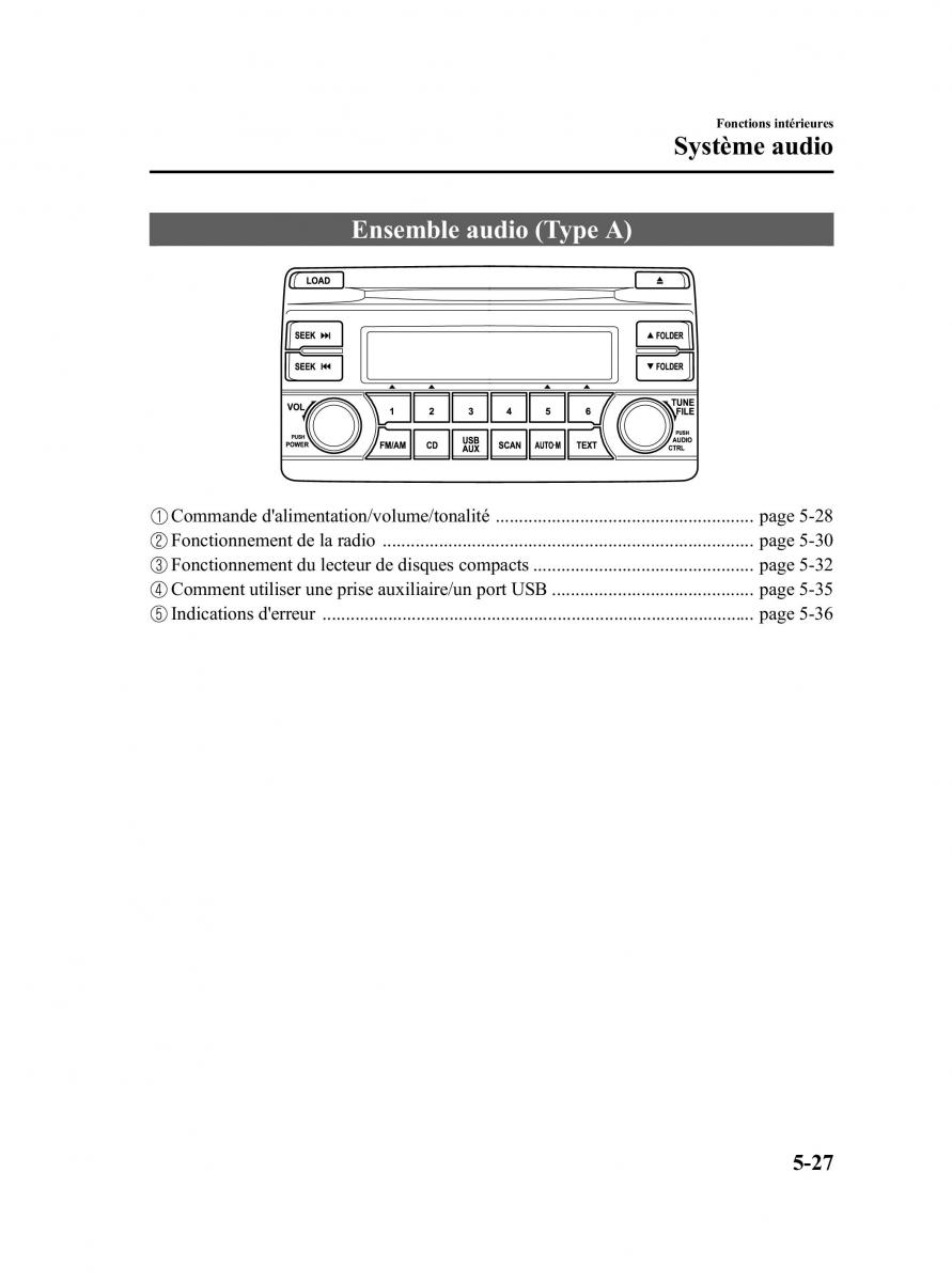 Mazda CX 5 manuel du proprietaire / page 269