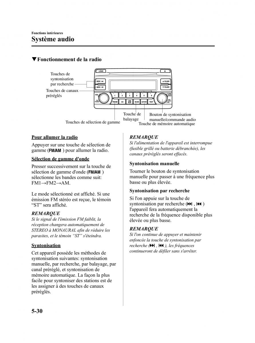 Mazda CX 5 manuel du proprietaire / page 272