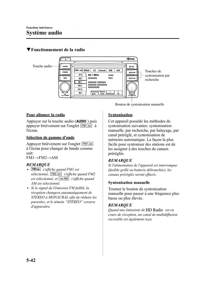 Mazda CX 5 manuel du proprietaire / page 284