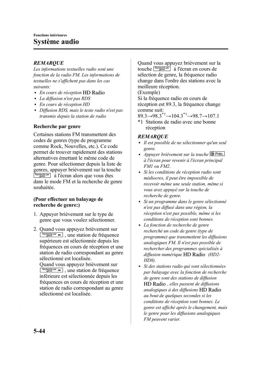 Mazda CX 5 manuel du proprietaire / page 286