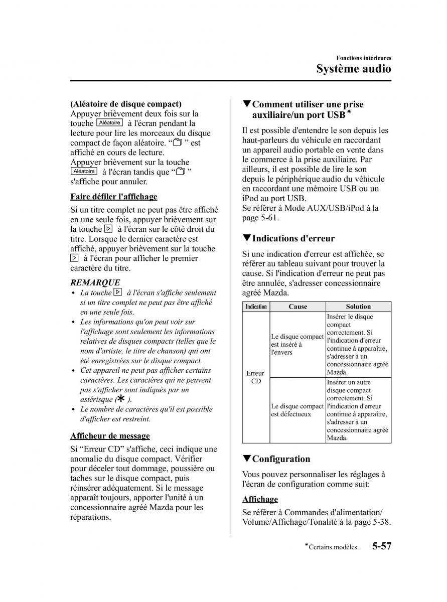 Mazda CX 5 manuel du proprietaire / page 299