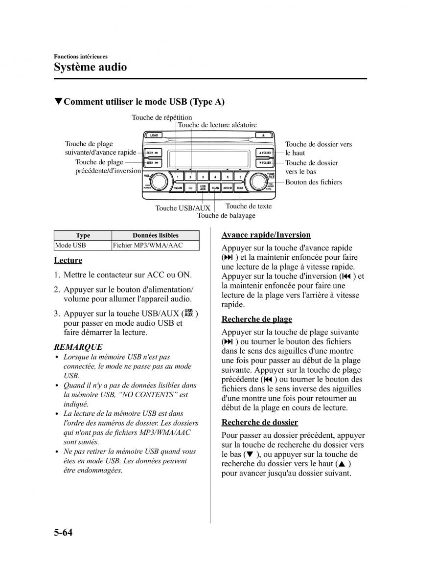 Mazda CX 5 manuel du proprietaire / page 306