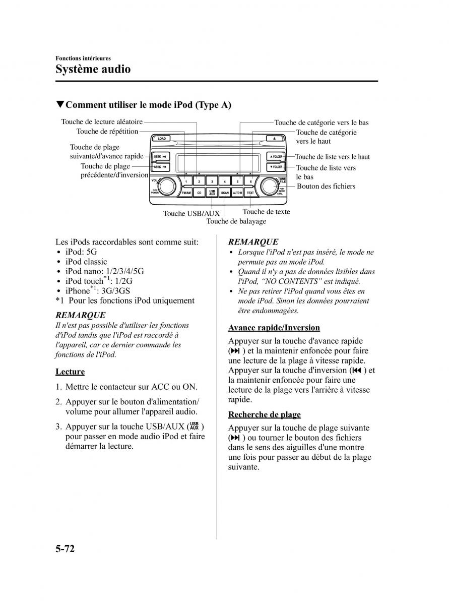 Mazda CX 5 manuel du proprietaire / page 314