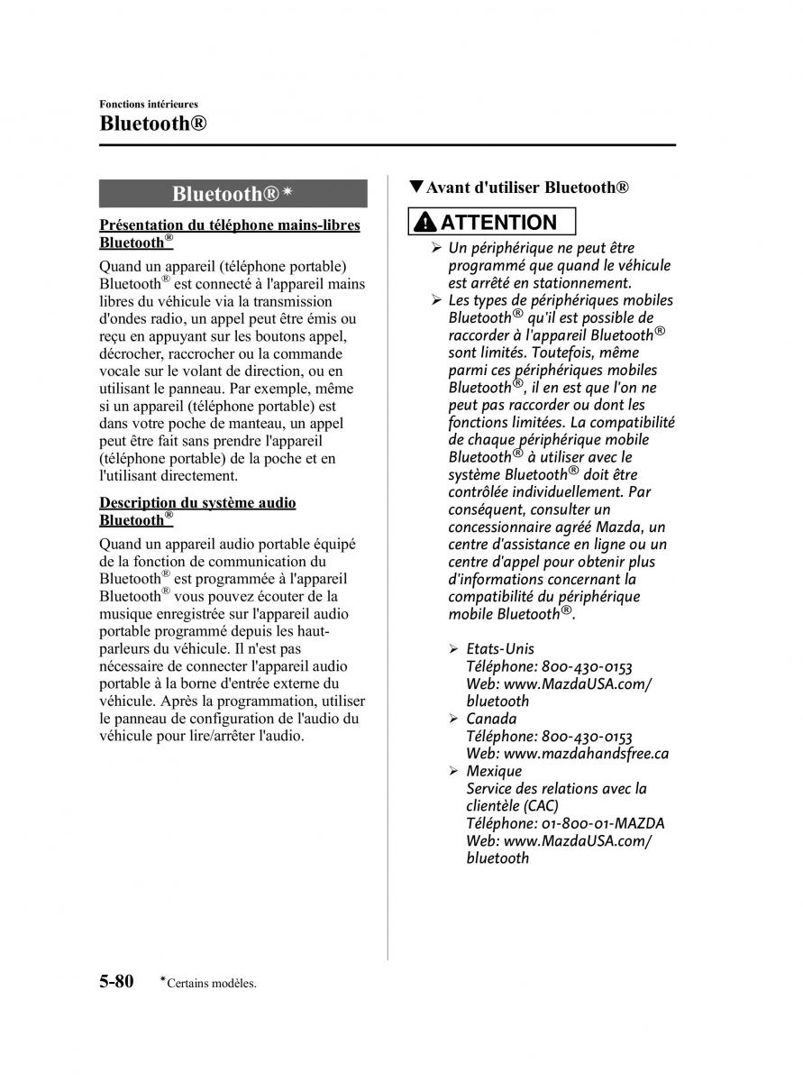Mazda CX 5 manuel du proprietaire / page 322