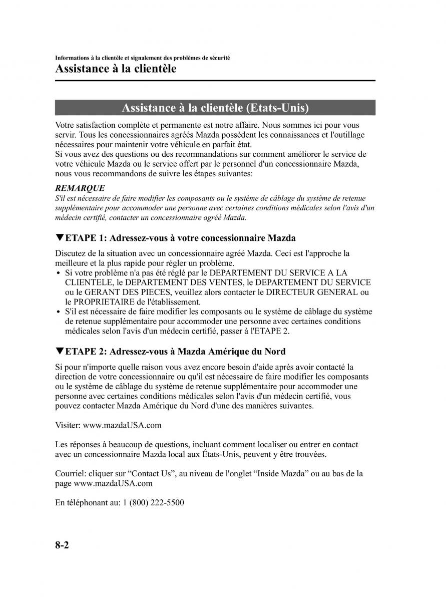 Mazda CX 5 manuel du proprietaire / page 462