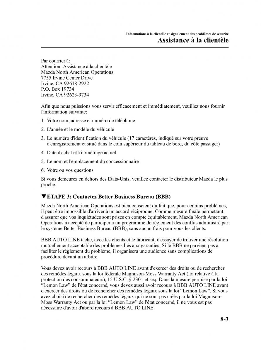 Mazda CX 5 manuel du proprietaire / page 463