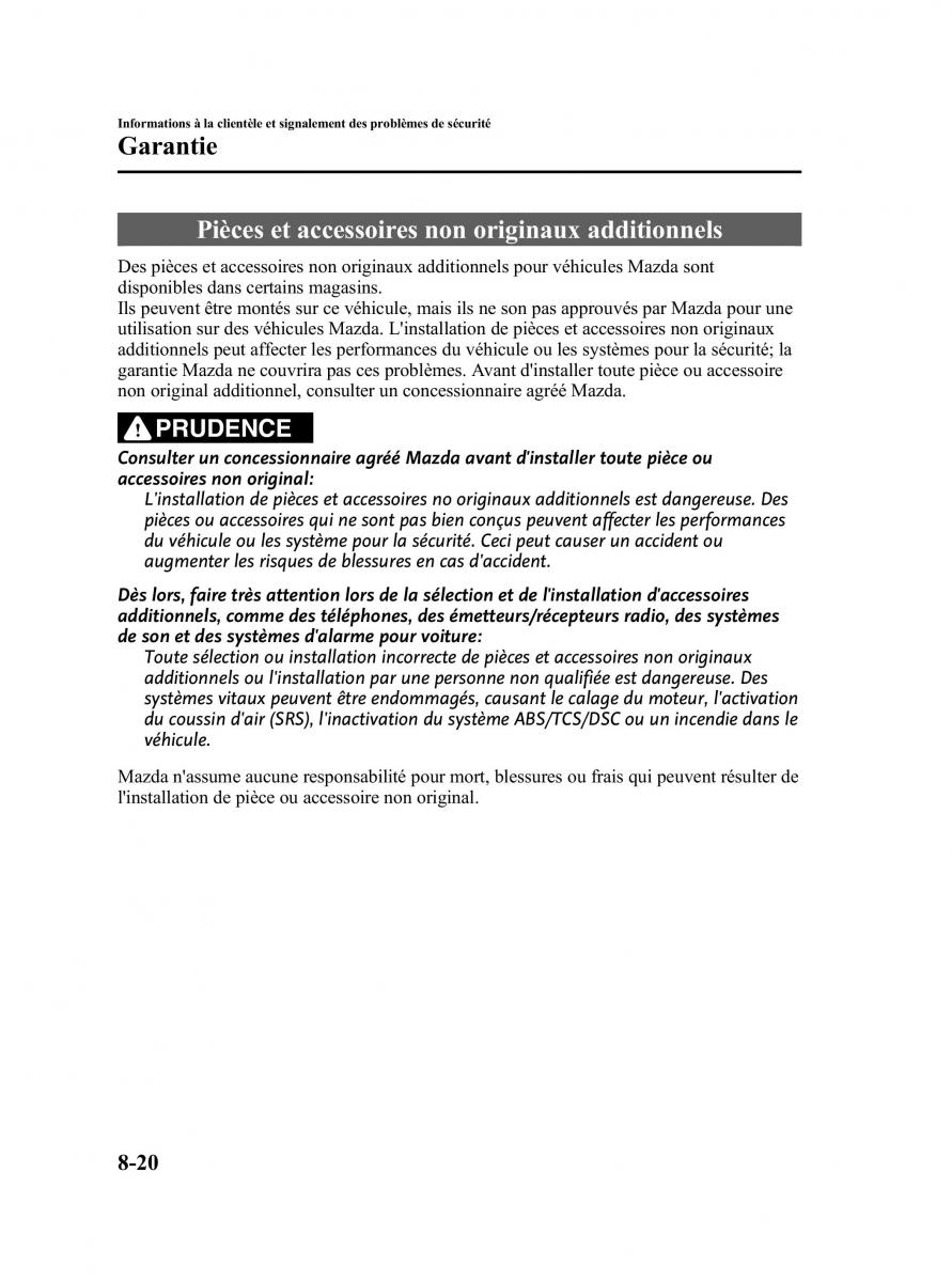 Mazda CX 5 manuel du proprietaire / page 480