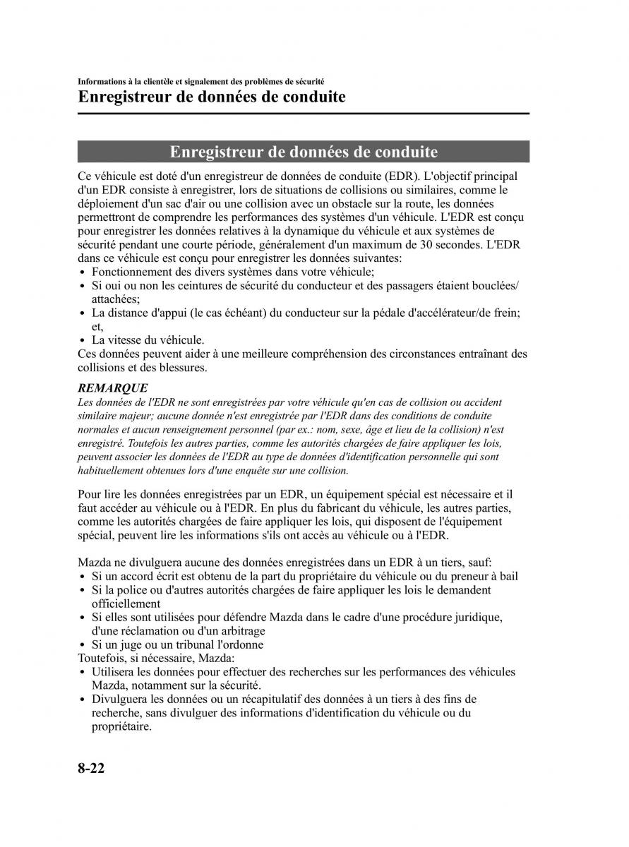 Mazda CX 5 manuel du proprietaire / page 482