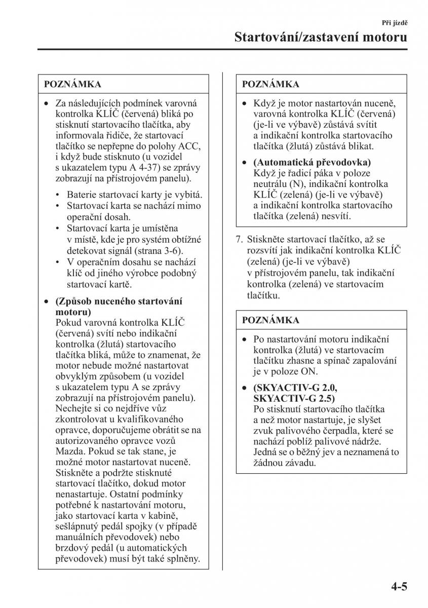 Mazda CX 5 navod k obsludze / page 142