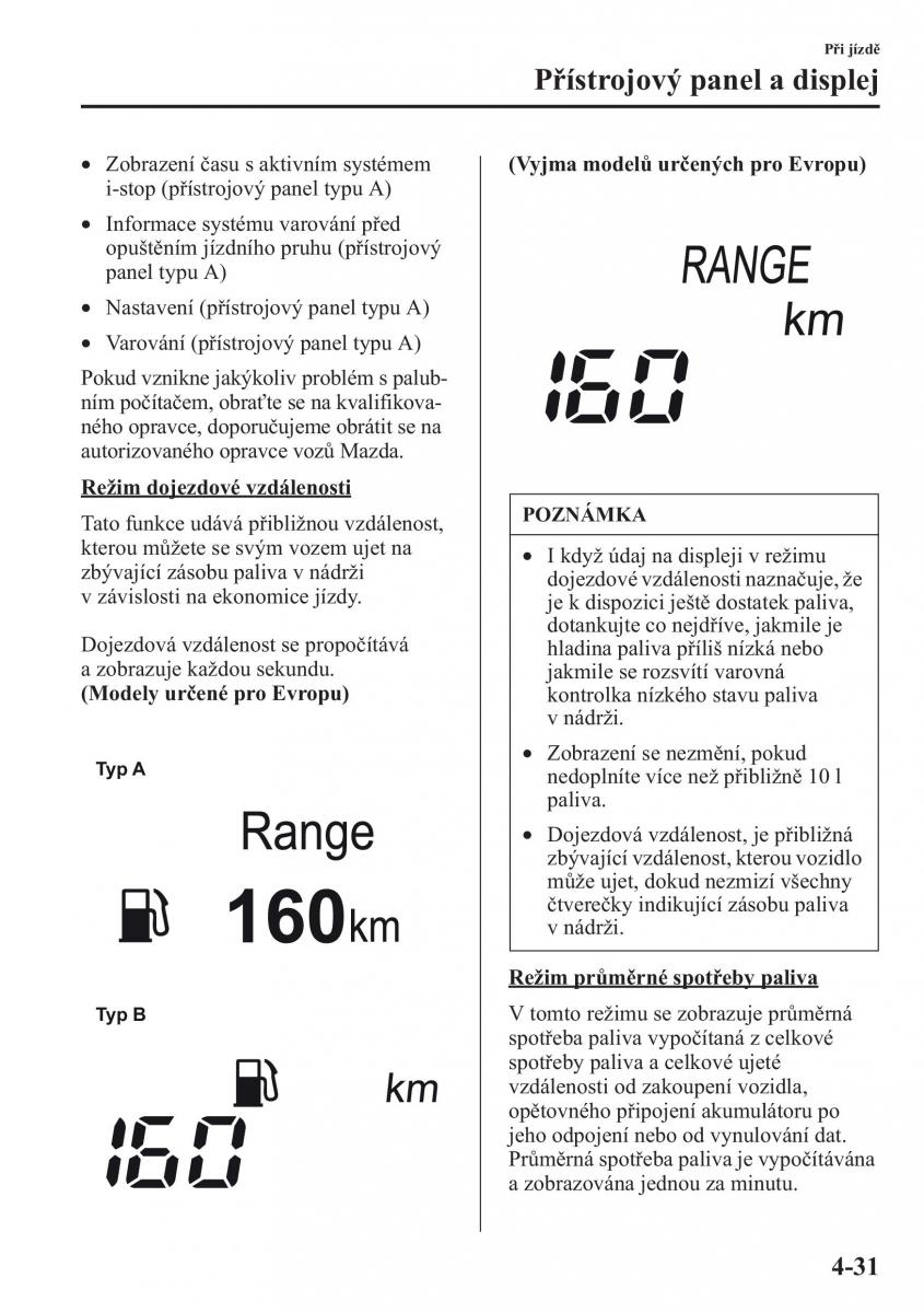 Mazda CX 5 navod k obsludze / page 168