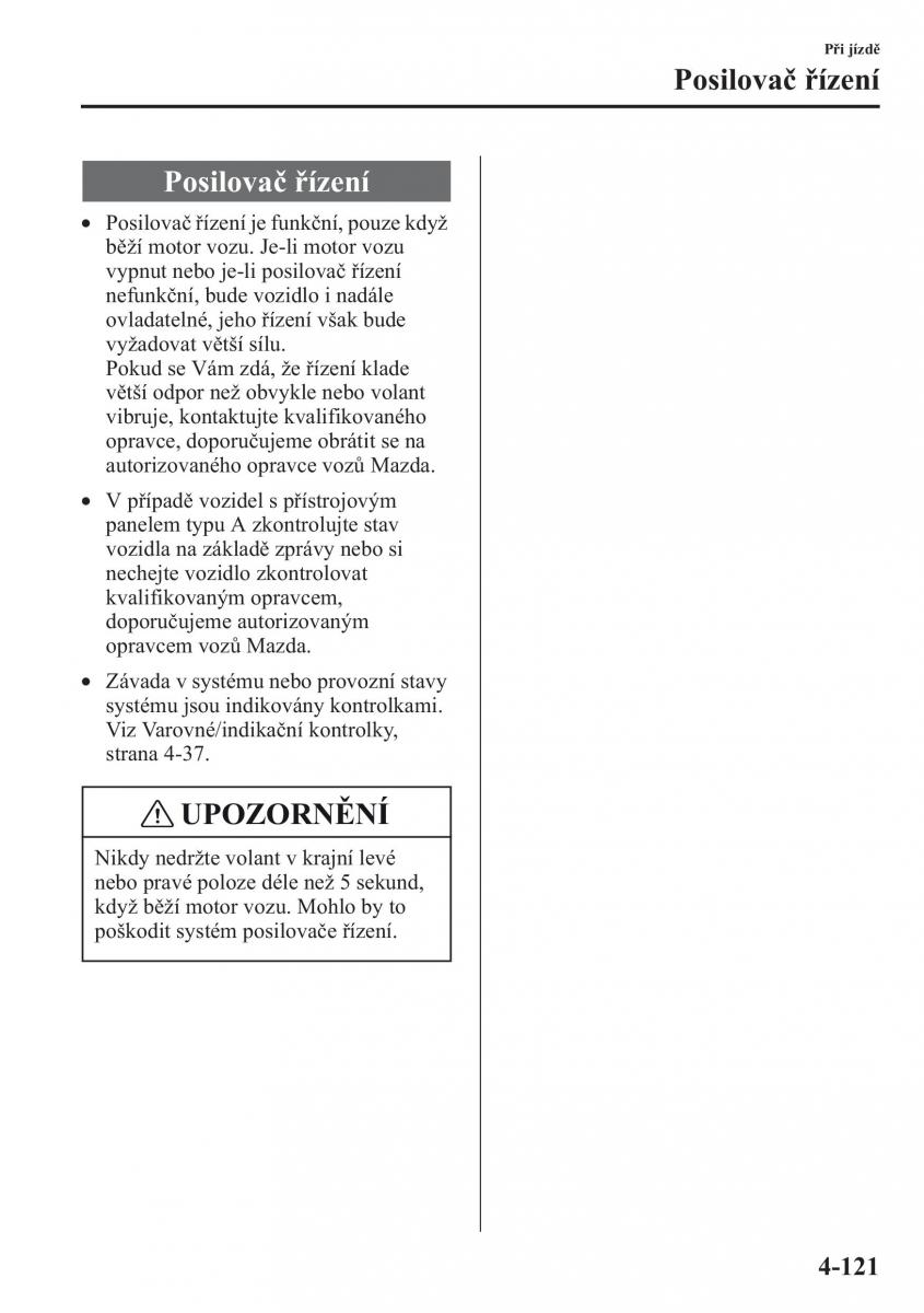 Mazda CX 5 navod k obsludze / page 258