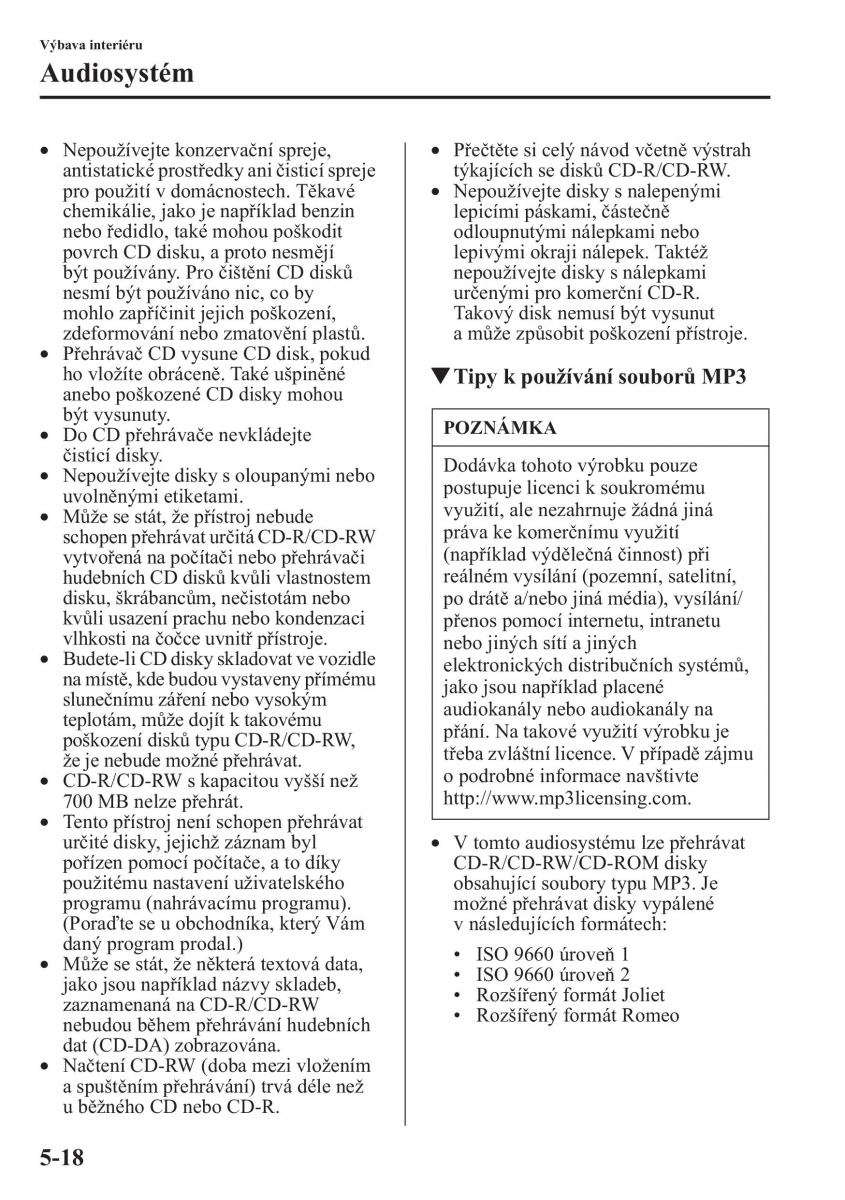 Mazda CX 5 navod k obsludze / page 325