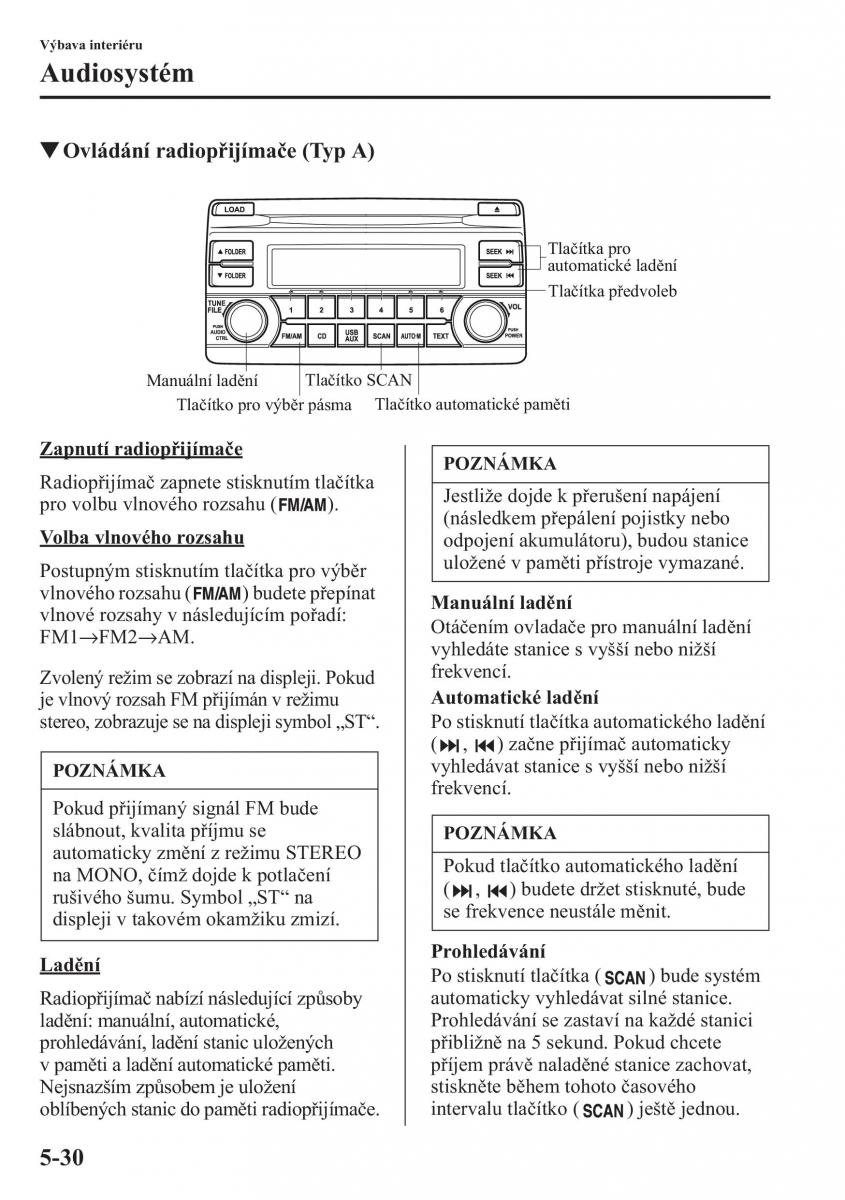 Mazda CX 5 navod k obsludze / page 337