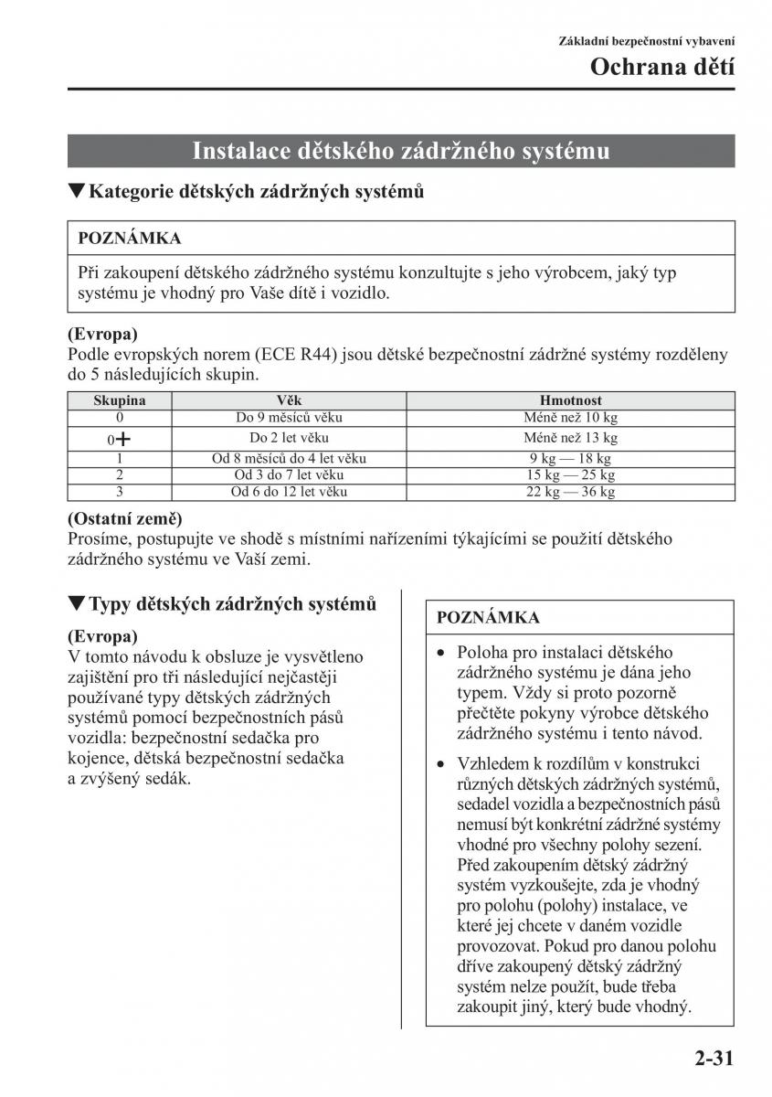 Mazda CX 5 navod k obsludze / page 46