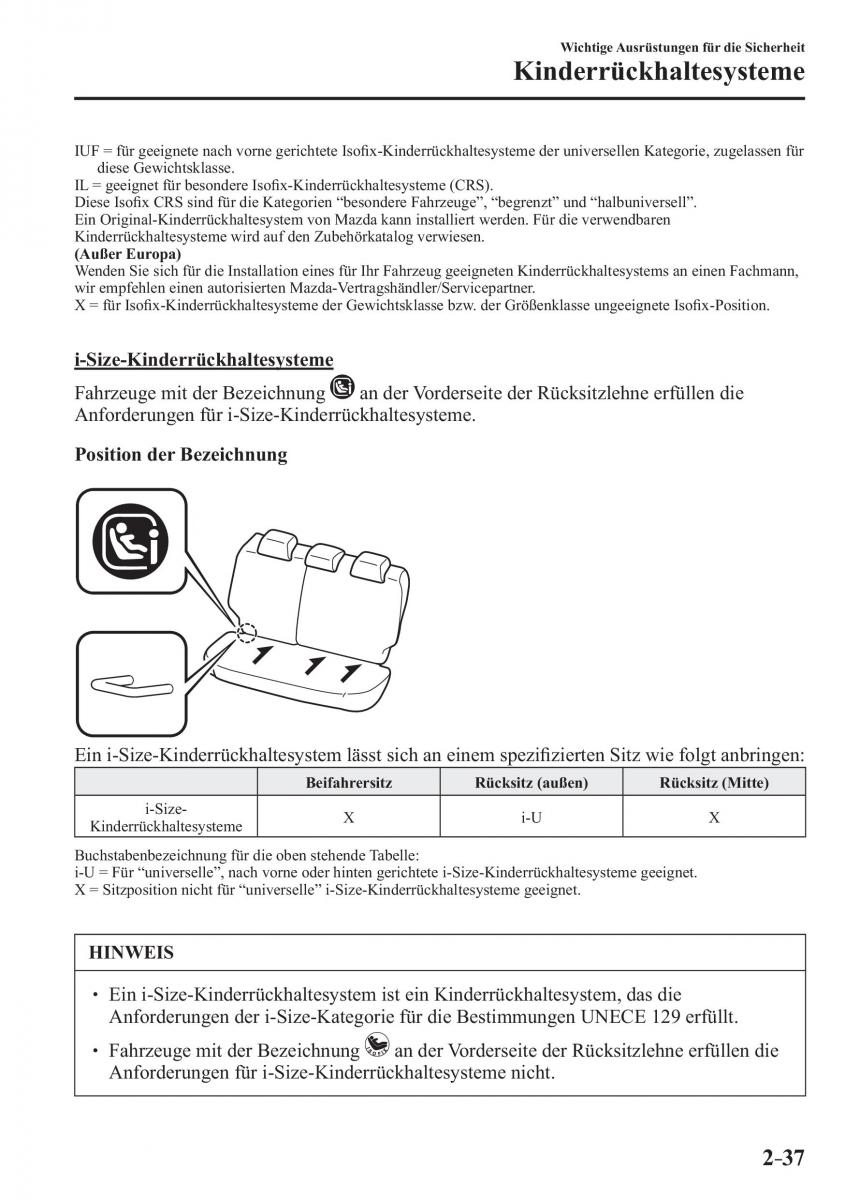 Mazda 2 Demio Handbuch / page 59