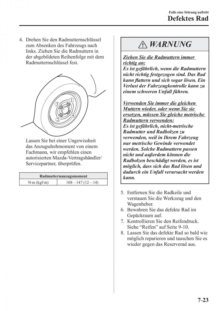 Mazda 2 Demio Handbuch / page 601