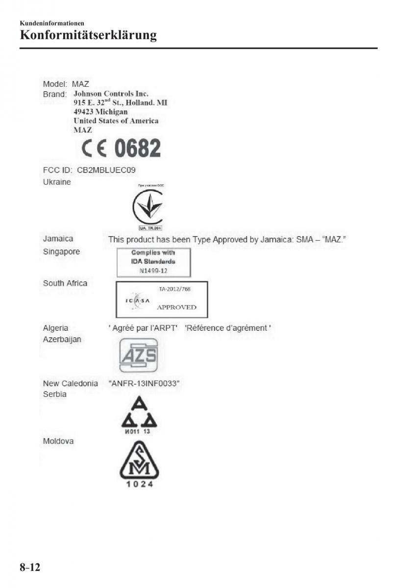 Mazda 2 Demio Handbuch / page 650