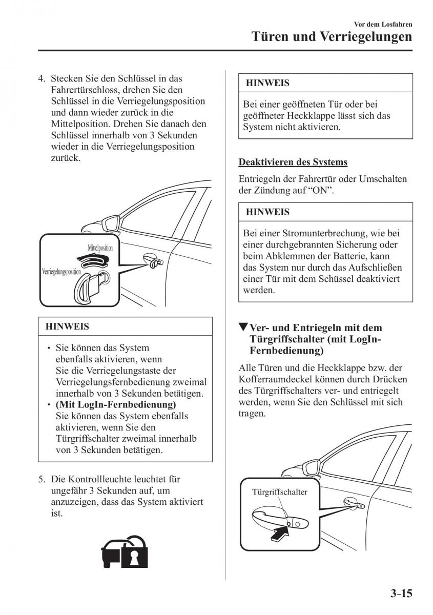 Mazda 2 Demio Handbuch / page 99