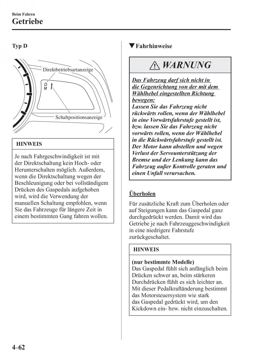 Mazda 2 Demio Handbuch / page 218