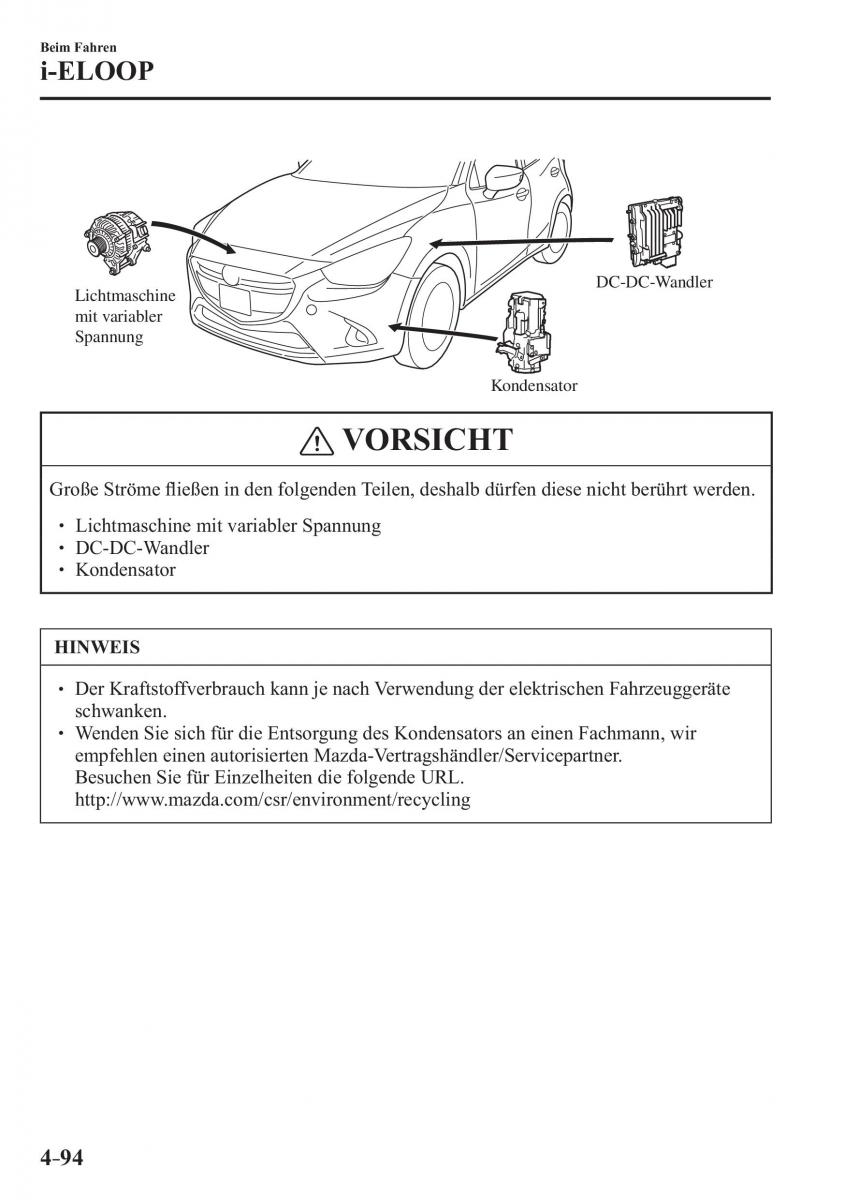 Mazda 2 Demio Handbuch / page 250